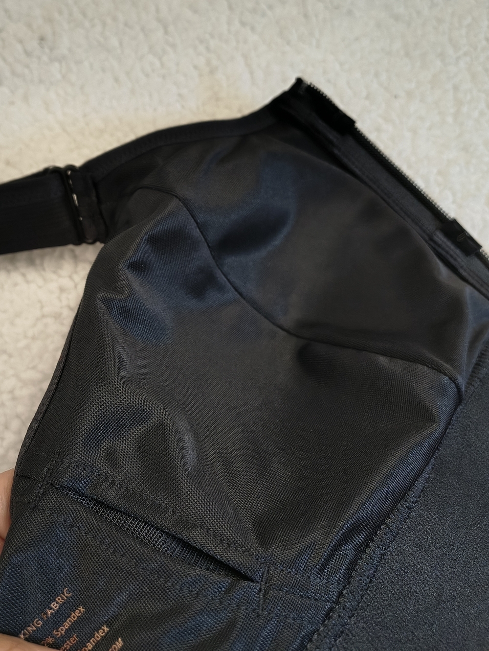 Shefit Sports Bra L1 Luxe High Impact Front Zip Black Adjustable Gym Workout NEW - Picture 15 of 16